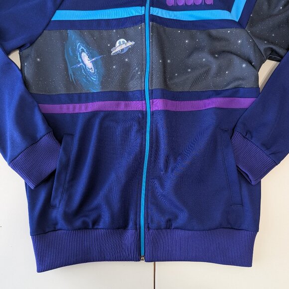 Diadora x Rick And Morty Intergalactic Track Jacket Purple and Blue - Picture 9 of 14